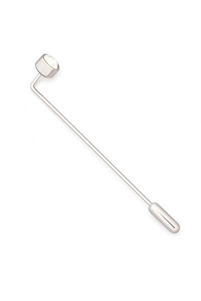 6AM Ceremony Broșă de rever din argint cu cristal transparent