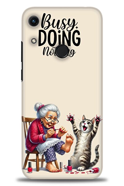 Rulet Aksesuar غطاء متوافق مع هاتف هواوي هونر 8A HD مطبوع - غطاء سيليكون بتصم...