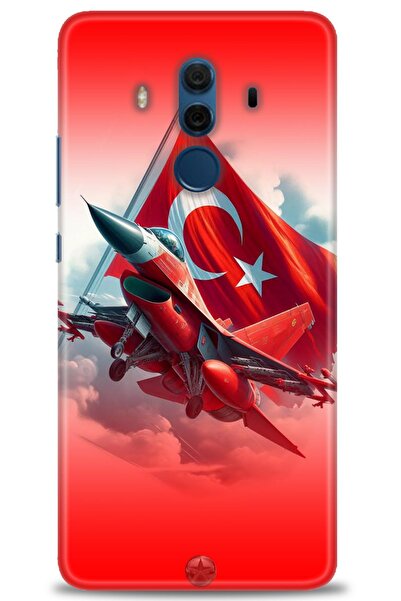 Rulet Aksesuar غطاء متوافق مع هاتف هواوي ميت 10 برو HD مطبوع - غطاء سيليكون م...