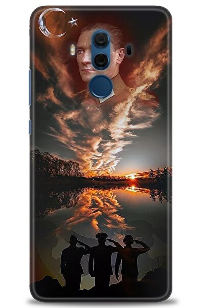 Rulet Aksesuar غطاء متوافق مع هاتف هواوي ميت 10 برو HD مطبوع - غطاء سيليكون م...