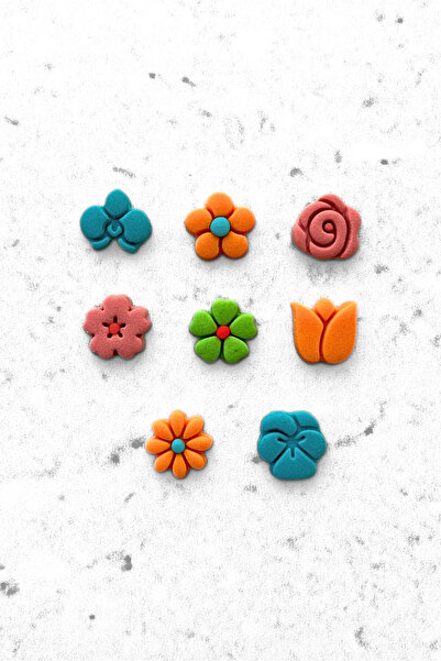 WE3D Flower Polymer Clay Ceramic Plasticine Stamp and Mold Set - 1.5cm