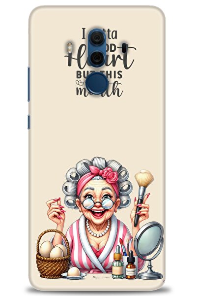 Rulet Aksesuar غطاء متوافق مع هاتف هواوي ميت 10 برو HD مطبوع - غطاء سيليكون م...