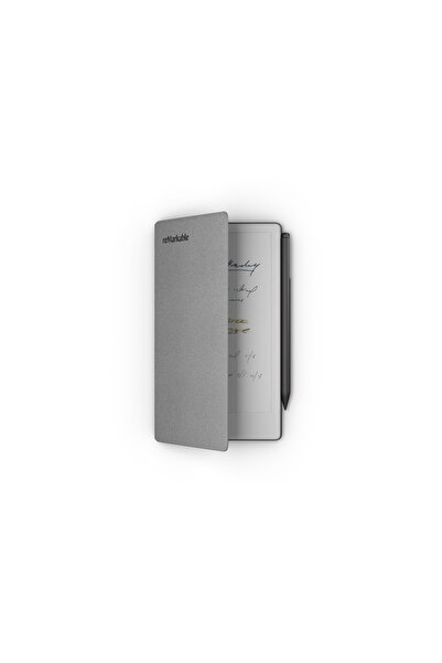 remarkable Paper Pro Move + Marker Plus Kalem + Polimer Dokuma Gri Kılıf