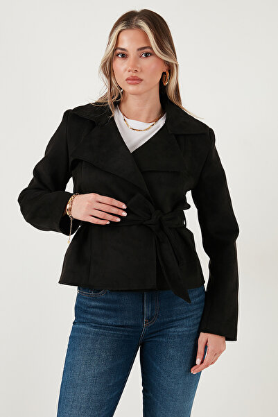 Lela Регулярний крій, крузавий комір, пояс, сукня з замшевою фактурою ПАЛЬТО 6839640