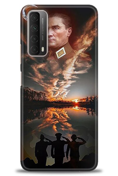 Rulet Aksesuar غطاء متوافق مع هاتف هواوي بي سمارت 2021 HD مطبوع - غطاء سيليكو...