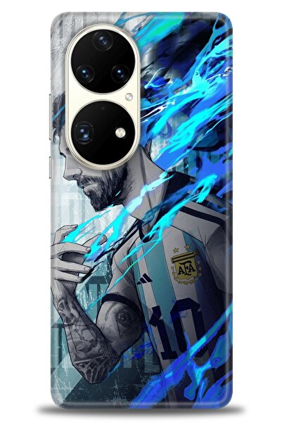 Rulet Aksesuar غطاء متوافق مع هاتف هواوي P50 Pro HD مطبوع + واقي شاشة سيراميك...