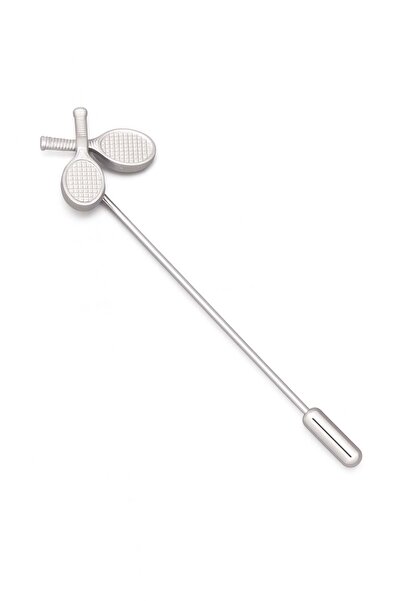 6AM Ceremony Insignă de rever din argint cu rachete de tenis stilizate