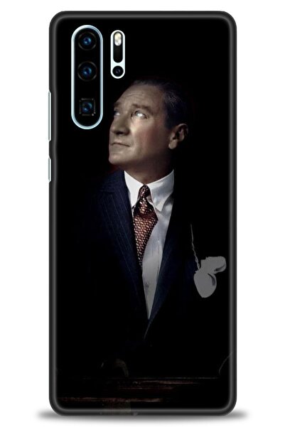 Rulet Aksesuar غطاء متوافق مع هاتف هواوي P30 Pro HD مطبوع - غطاء سيليكون بتصم...