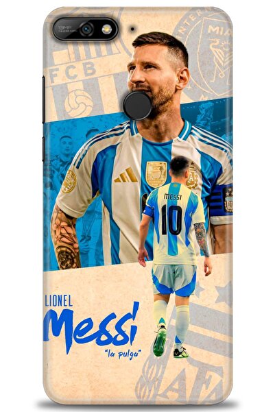 Rulet Aksesuar غطاء متوافق مع هاتف هواوي Y7 2018 HD مطبوع - غطاء سيليكون مصمم...