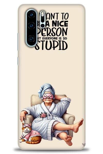 Rulet Aksesuar غطاء متوافق مع هاتف هواوي P30 Pro HD مطبوع - غطاء سيليكون بتصم...