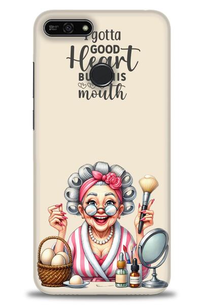 Rulet Aksesuar غطاء متوافق مع هاتف هواوي هونر 7A HD مطبوع - غطاء سيليكون بتصم...