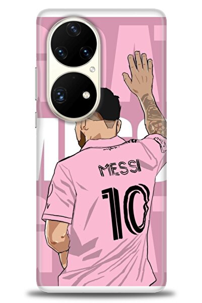 Rulet Aksesuar غطاء متوافق مع هاتف هواوي P50 Pro HD مطبوع - غطاء سيليكون بتصم...