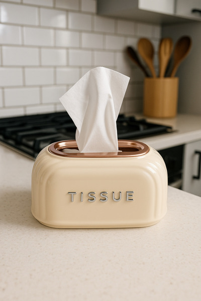 CEZVE HOME Modern Pinterest Napkin Holder Tabletop Decorative Napkin Box