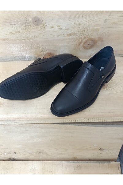 LİCCAS Men's Winter Classic Shoes Genuine Leather Rubber and Non-Slip Sole Slip-On Water Resistant