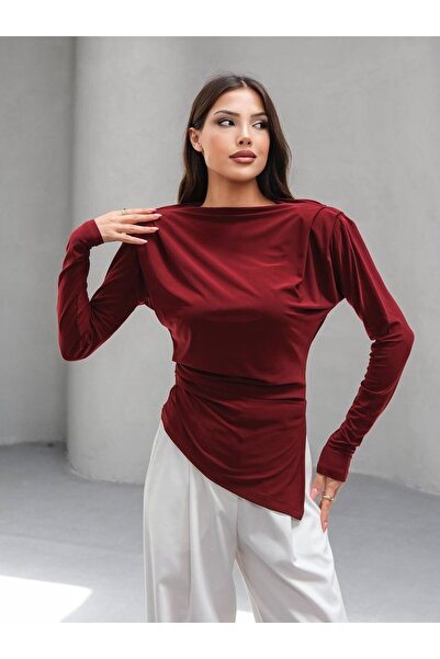 cemo Asymmetric Cut Padded Blouse