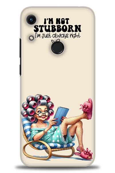 Rulet Aksesuar غطاء متوافق مع هاتف هواوي هونر 8A HD مطبوع - غطاء سيليكون بتصم...