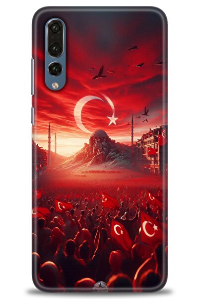 Rulet Aksesuar غطاء متوافق مع هاتف هواوي P20 Pro HD مطبوع - غطاء سيليكون مصمم...