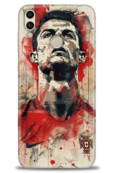 Rulet Aksesuar غطاء متوافق مع هاتف هواوي هونر 8C HD مطبوع - غطاء سيليكون مصمم...