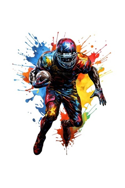 BV Decorative Sticker - American Football, Yellow, 74 cm