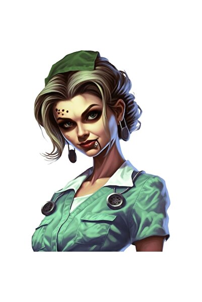 BV Autocolant decorativ, Zombie, impermeabil, verde, 87 cm