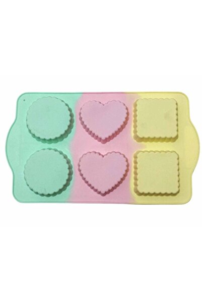 BV Silicone baking mold for cakes and tarts, square/heart/round, heat-resista...