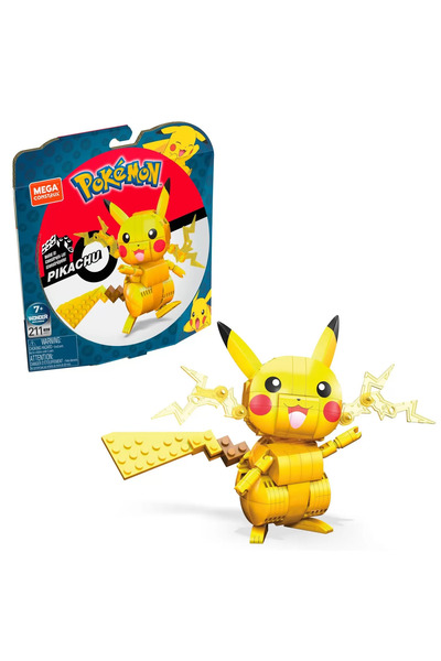 mattel Pokemon Mega Construct, Figurina Pikachu, 10 cm