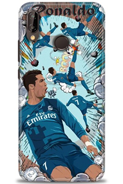 Rulet Aksesuar غطاء متوافق مع هاتف هواوي P20 لايت HD مطبوع - غطاء سيليكون بتص...