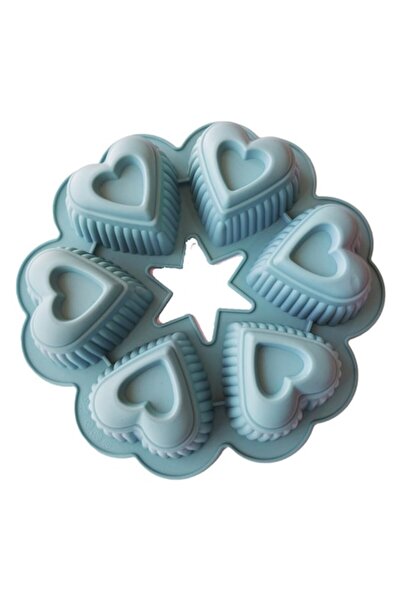 BV Silicone heart-shaped mold, 6 cavities, 24 cm, 211COF