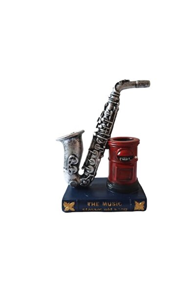 BV Saxophone figurine with pen holder, 19 cm