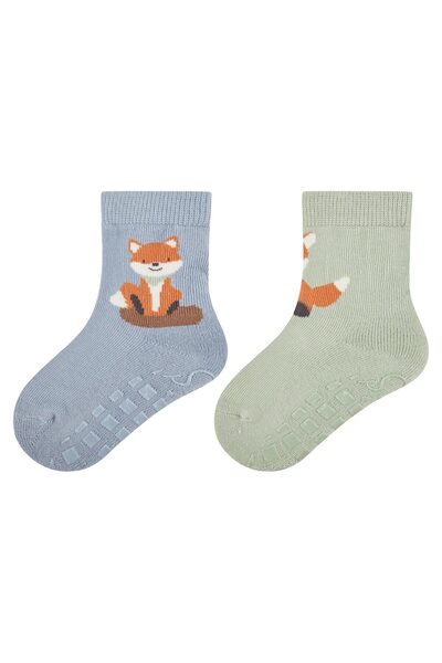 Sterntaler Fox Patterned 2-Piece Non-Slip Socks