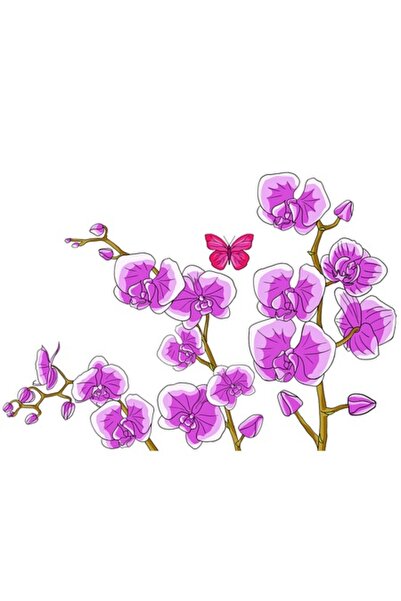 BV Декоративен стикер, Орхидея, 150 см, 399STK-1