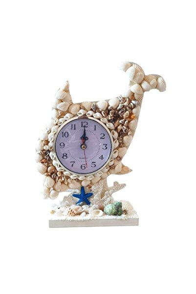 BV Dolphin Table Clock, White, 23 cm