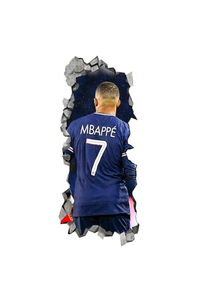 BV Autocolant decorativ, Fotbalist, Albastru, 90 cm