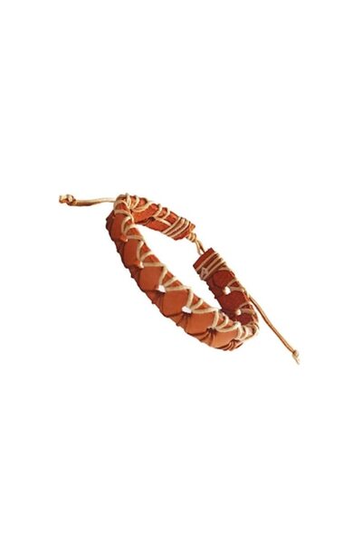 BV Brățară din piele sintetică, portocalie, BR8