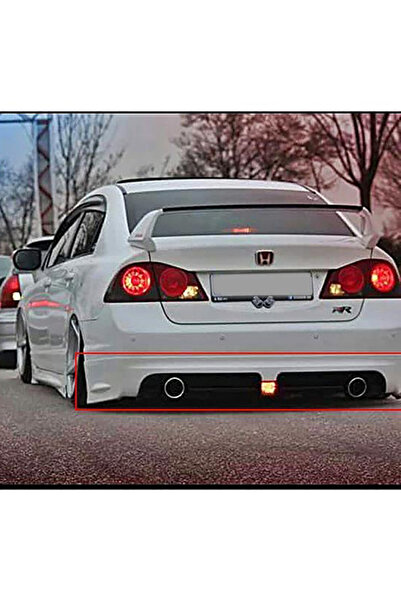 AkmTuning Honda Civic Fd6 Mugen RR Arka Ek Sağ Sol Tek Egzoz Çıkışlı 2006-2011 Arka-difizör-bodykit-ek-karlık