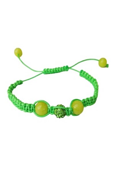 BV Brățară cu pietre de hematit, pandantive și cristale, verde, 45BJ