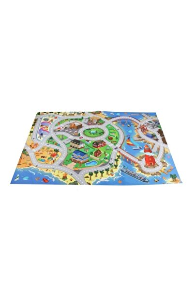 ALIBIBI covor de joacă interactiv pentru copii cu drumuri și 4 mașinuțe