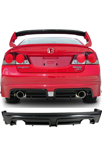 AkmTuning Honda Civic Fd6 Mugen RR Arka Ek Sağ Sol Tek Egzoz Çıkışlı 2006-2011 Arka-difizör-bodykit-ek-karlık
