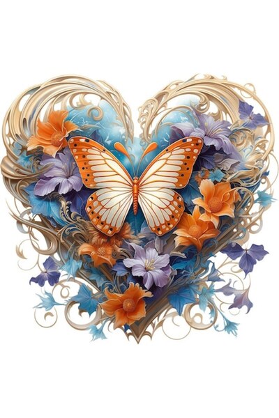 BV Autocolant decorativ cu fluture, multicolor, 61 cm