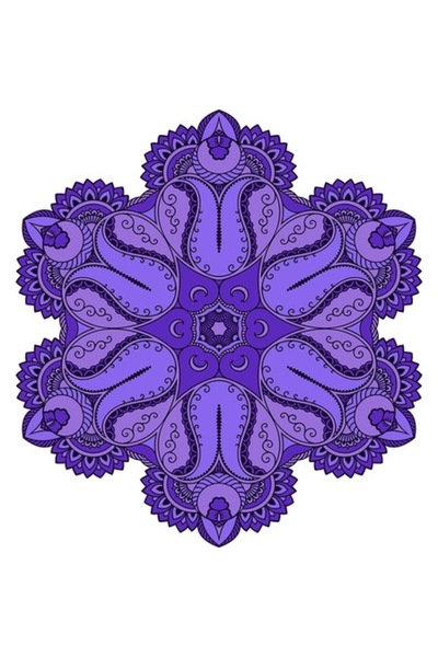 BV Autocolant decorativ Mandala, albastru, 50 cm