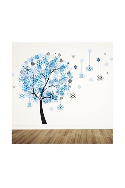 BV Sticker decorativ Copacelul zapezii, albastru 112 cm