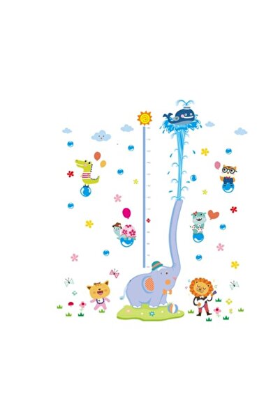 SAB Autocolant decorativ de perete cu diagramă de înălțime Giftify Meter Zoo ...