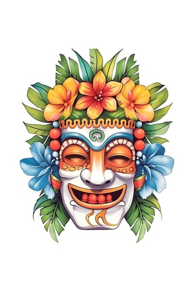 BV Autocolant decorativ - Mască, Multicolor, 75 cm