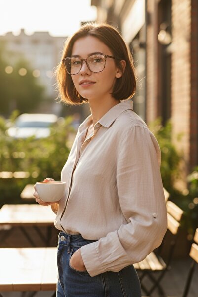 CLAREX Blue Light Protection Cat Eye Glasses Blue Block Transparent Leopard Pattern Glasses