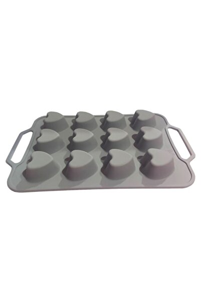 BV Silicone tray, 12 heart cavities, 37 cm, CooKstyle