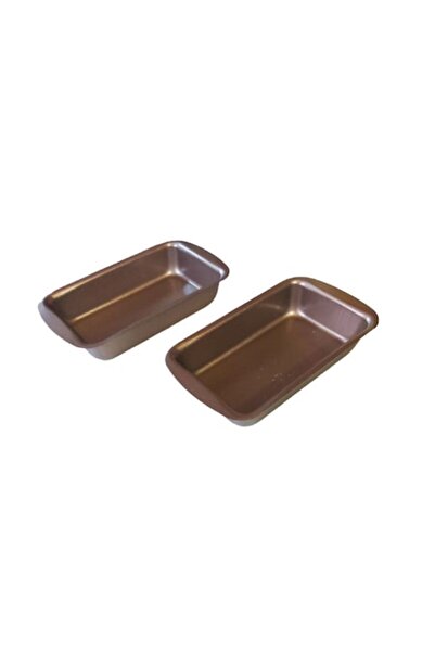 BV Set de 2 forme mini pentru pâine, maro, 11 cm
