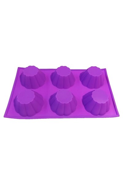 BV Силиконова форма за печене, 6 гнезда, лилава, 147 COF