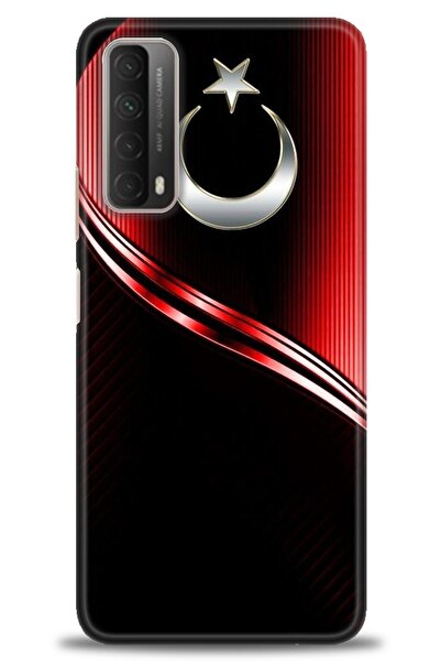 Rulet Aksesuar حافظة متوافقة مع هاتف هواوي بي سمارت 2021 HD مطبوع + واقي شاشة...