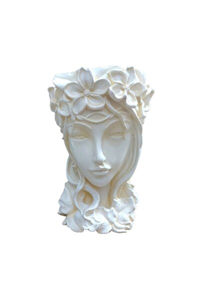 BV Decorative vase, Female bust, Vintage Cream, 32 cm