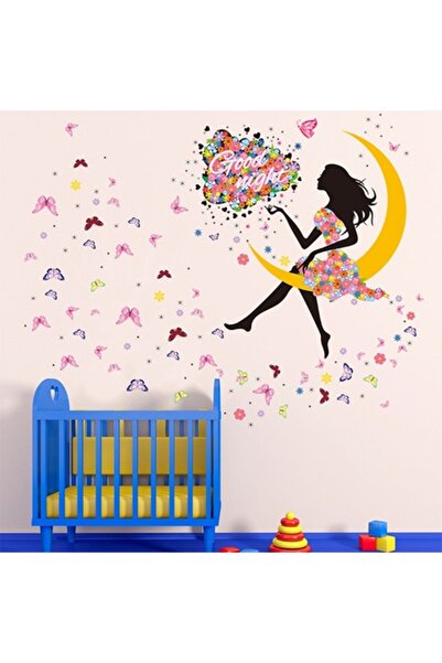 BV Autocolant decorativ Noapte bună, roz 140 cm